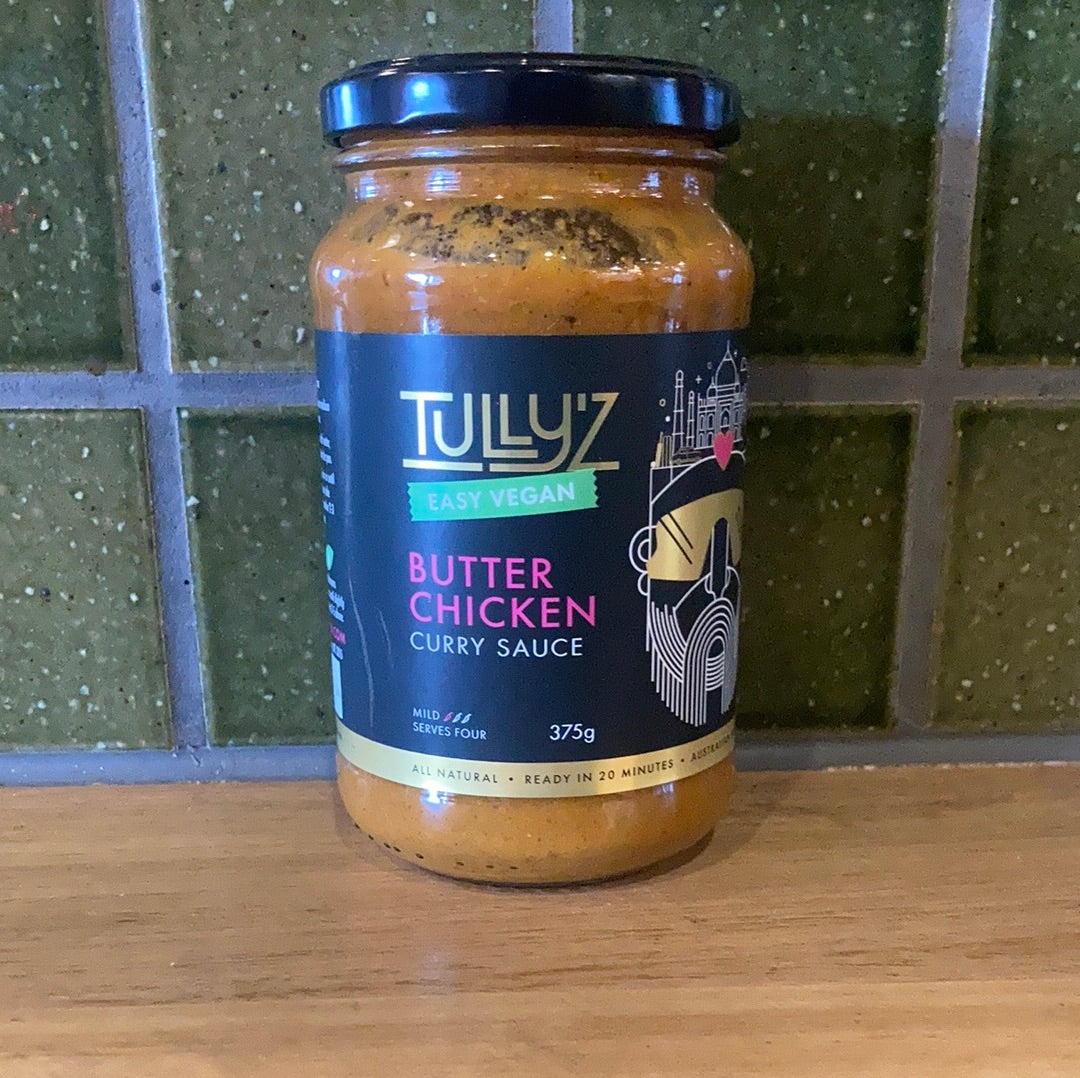 Tully'z Kitchen Easy Vegan Curry Sauce Butter Chicken 375g Rhubarb Rhubarb Organics