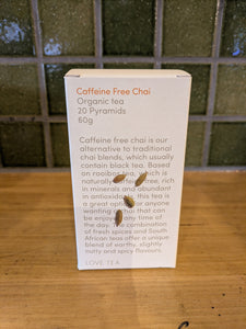 Love Tea Organic Caffeine Free Chai 20pk 50g