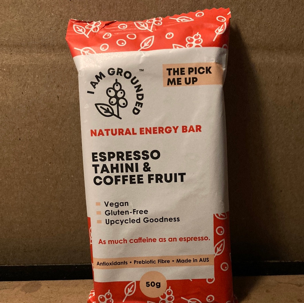 I am Grounded Espresso Tahini & Coffee Fruit Energy Bar 50g