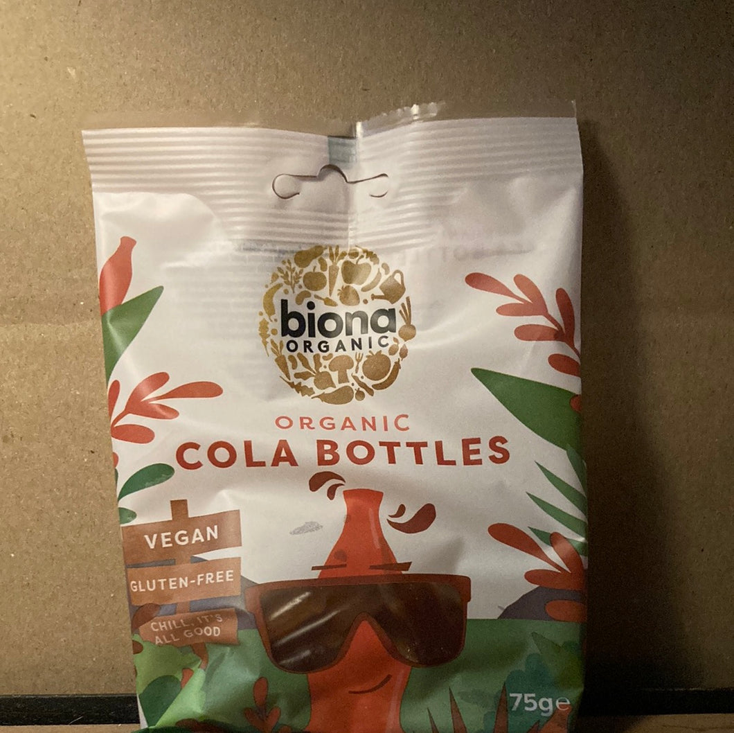 Biona Vegan Lollies Cola Bottles 75g