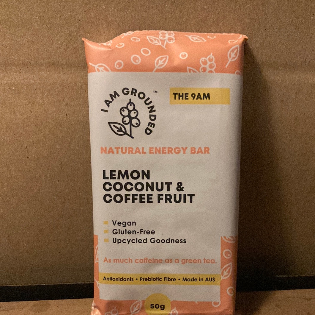 I am Grounded Lemon Coconut & Coffee Fruit Energy Bar 50g