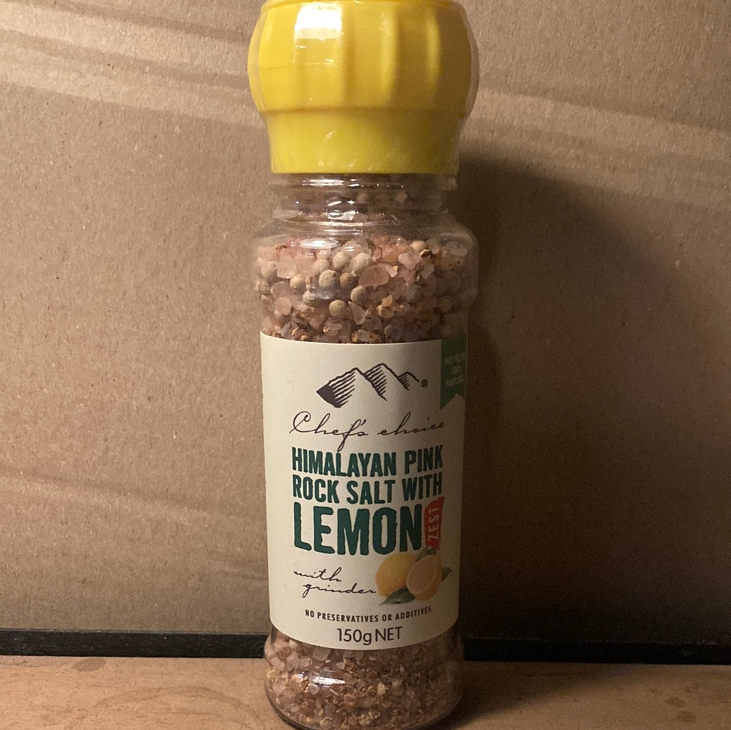 Chef's Choice Himilayan Pink Rock Salt with Lemon Zest 150g