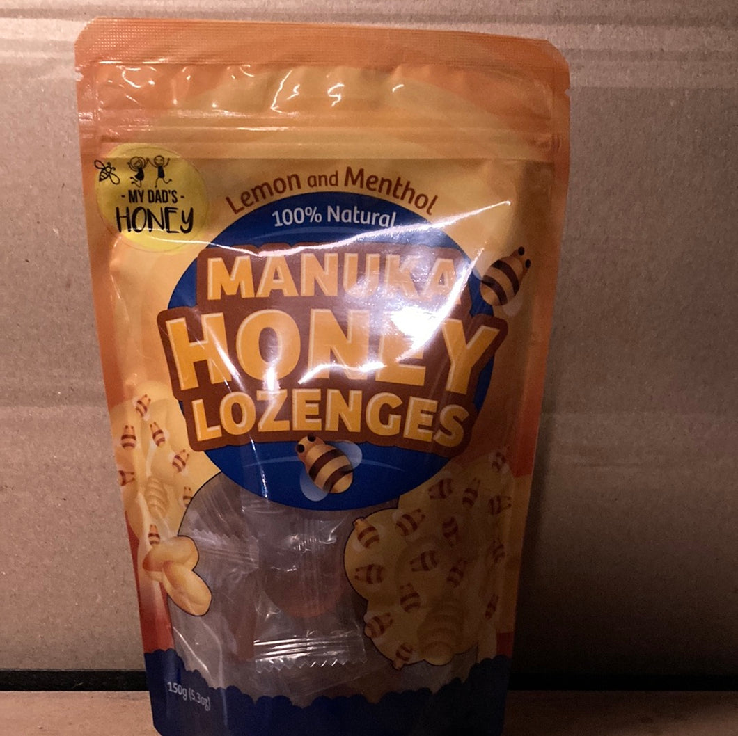 My Dad's Honey Manuka Honey Lozenges Lemon & Menthol 150g