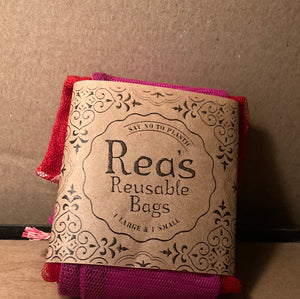 Rea's Reusable Bags 1 Large & 1 Small
