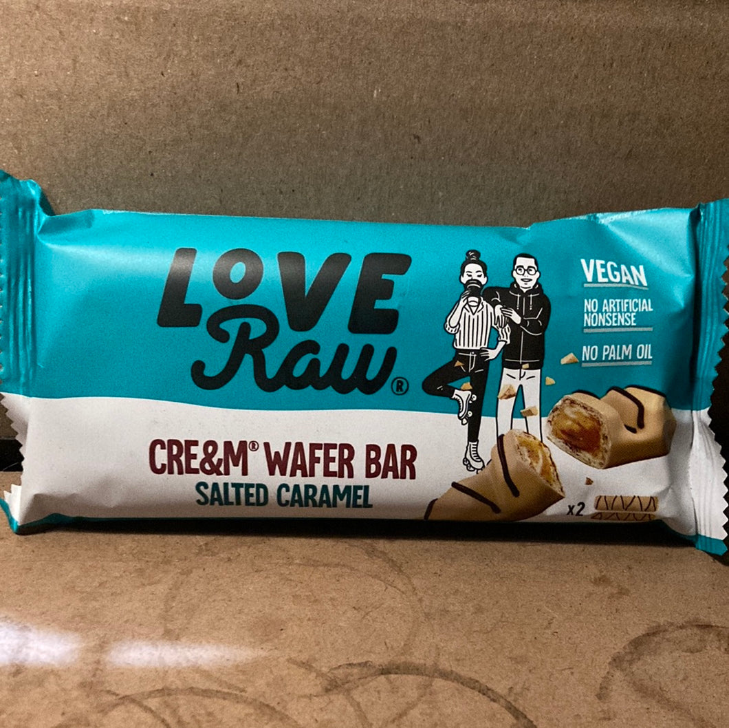 Love Raw Cream Wafer Bar Salted Caramel 45g