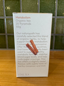 Love Tea Organic Metabolism Tea 20pk 50g