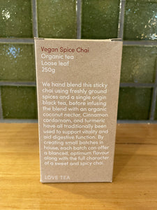 Love Tea Organic Vegan Spice Chai Tea Loose Leaf 250g