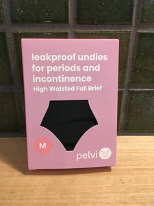 Pelvicare Leakproof Underwear Black High Waisted Size M