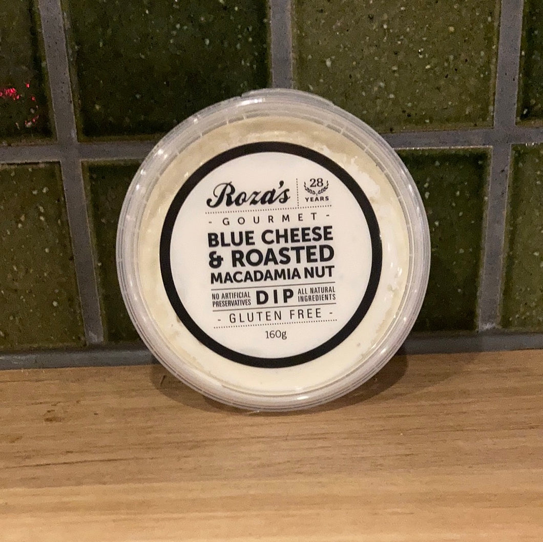 Roza's Gourmet Dip Blue Cheese and Roasted Macadamia 160g