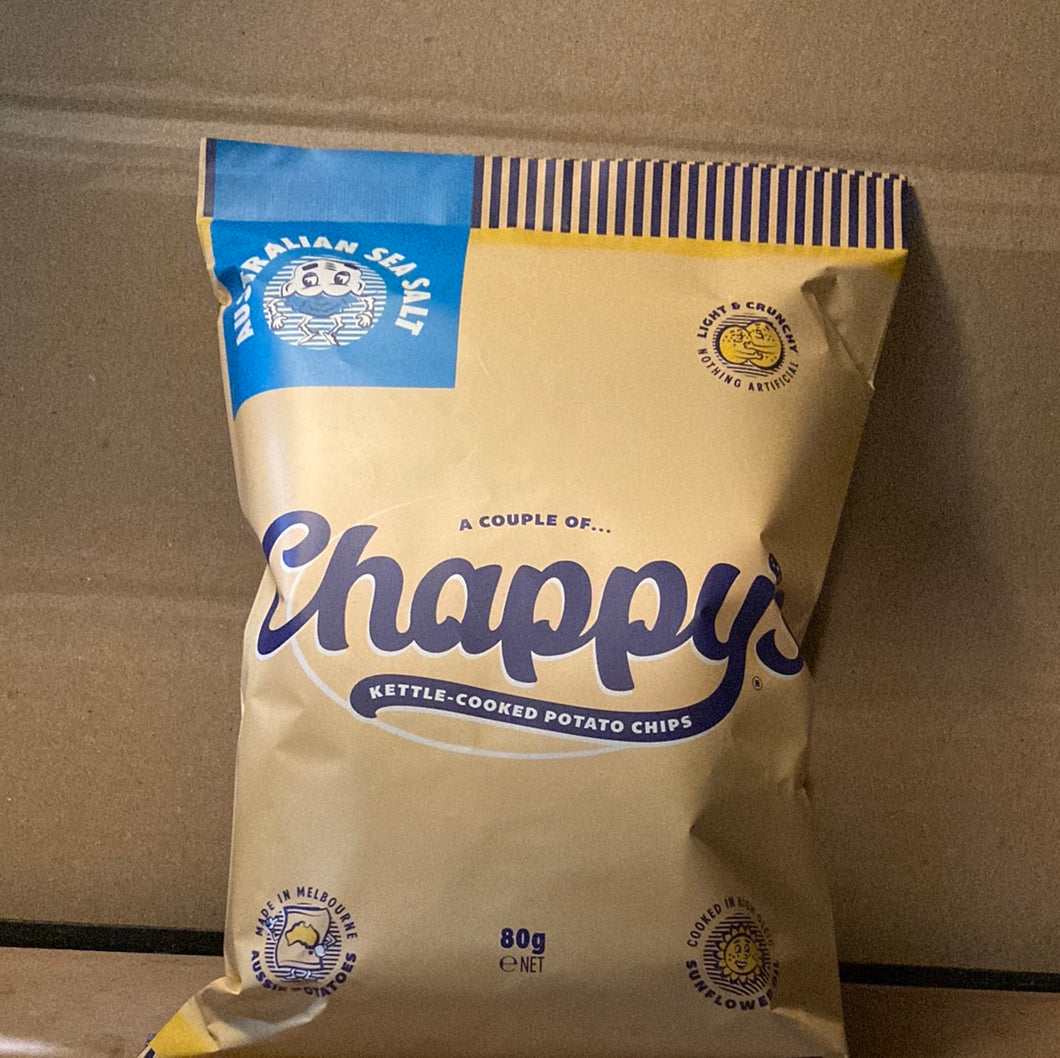 Chappy's Kettle Cooked Potato Chips Sea Salt 80g