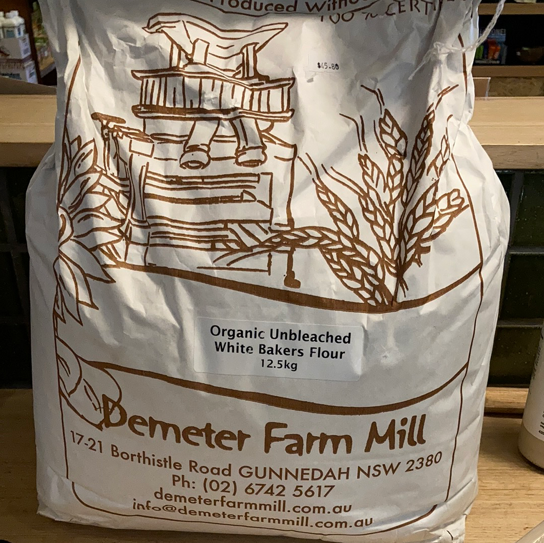 Demeter Organic Unbleached White Bakers Flour 12.5kg