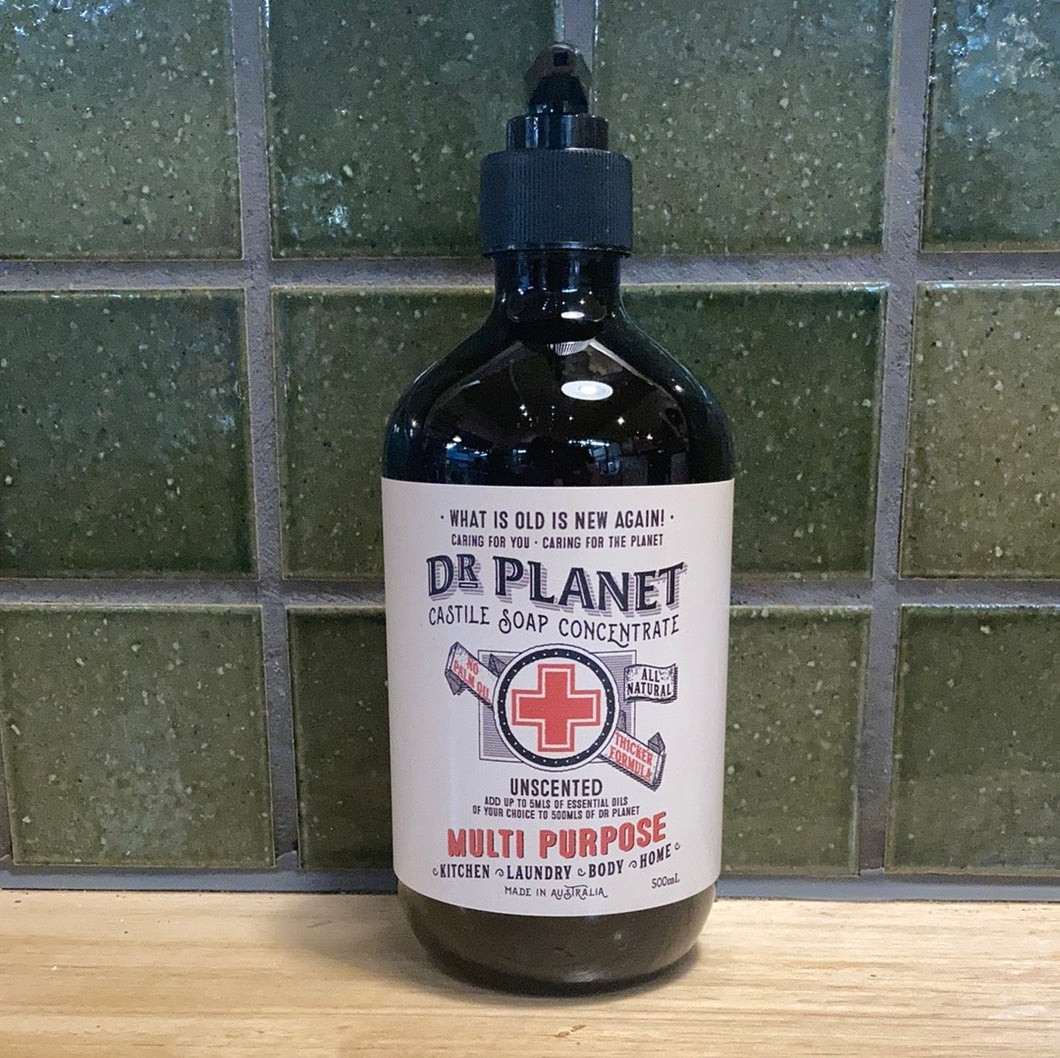 Dr Planet Castile Soap Concentrate Unscented 500g