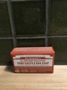 Dr Bronner's Pure-Castille Soap Bar Hemp Eucalyptus 140g