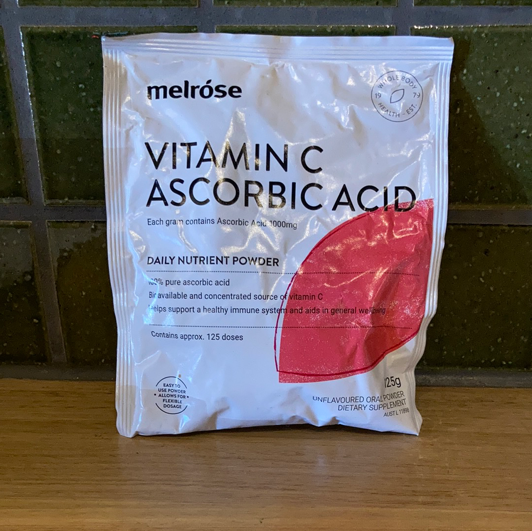 Melrose Vitamin C Ascorbic Acid Nutrient Powder 125g