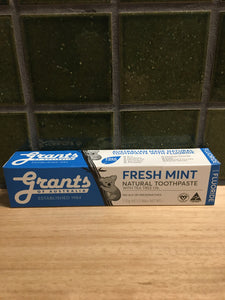 Grants Toothpaste Fresh Mint Flouride 110g
