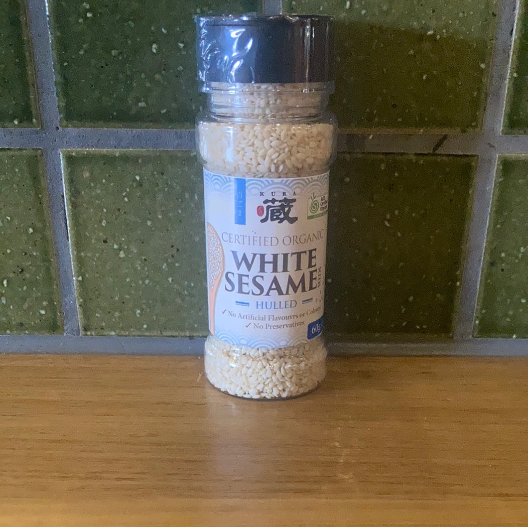 Kura Organic Sesame Seeds White Hulled 60g