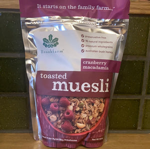 Brookfarm Muesli Toasted Cranberry Macadamia 500g