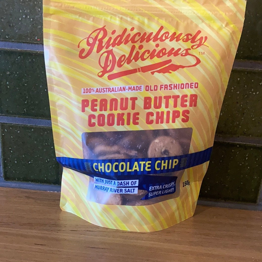 Ridiculously Delicious Cookie Chips Peanut Butter Choc Chip 150g
