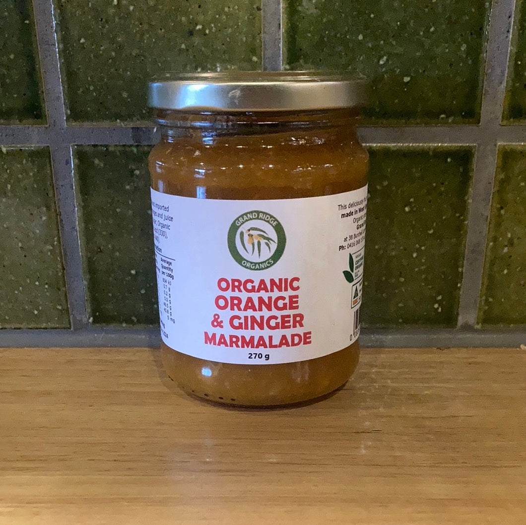 Grand Ridge Organic Orange Ginger Marmalade 270g