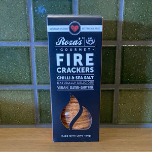 Roza's Gourmet Fire Crackers Chilli and Sea Salt 120g