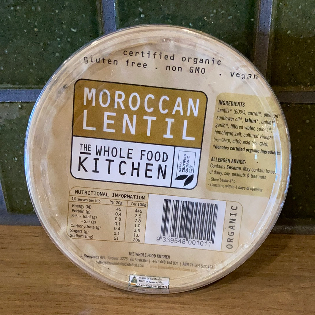 The Whole Food Kitchen Dip 200g Moroccan Lentil