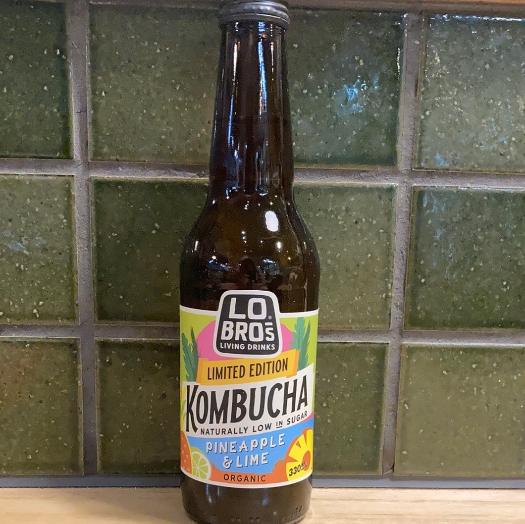 Lo Bros Kombucha Pineapple & Lime 330ml