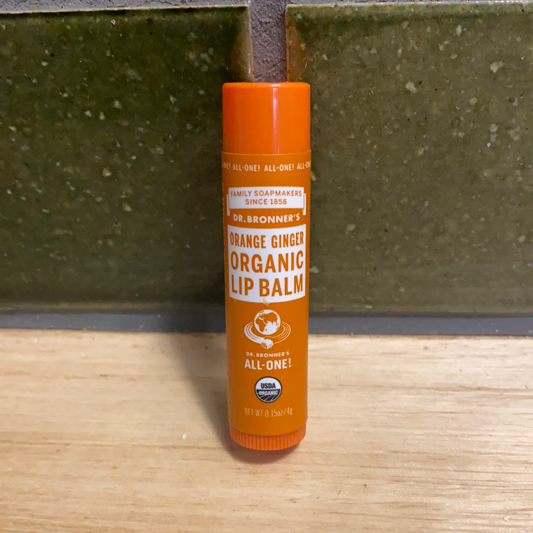 Dr Bronner's Lip Balm Orange Ginger 4g