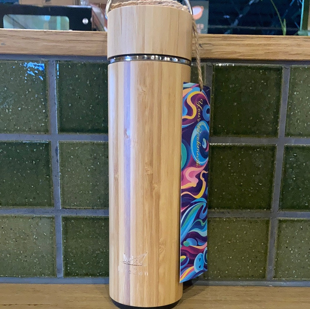 Livezen Bamboo Bottle Thermos Insulated 532ml