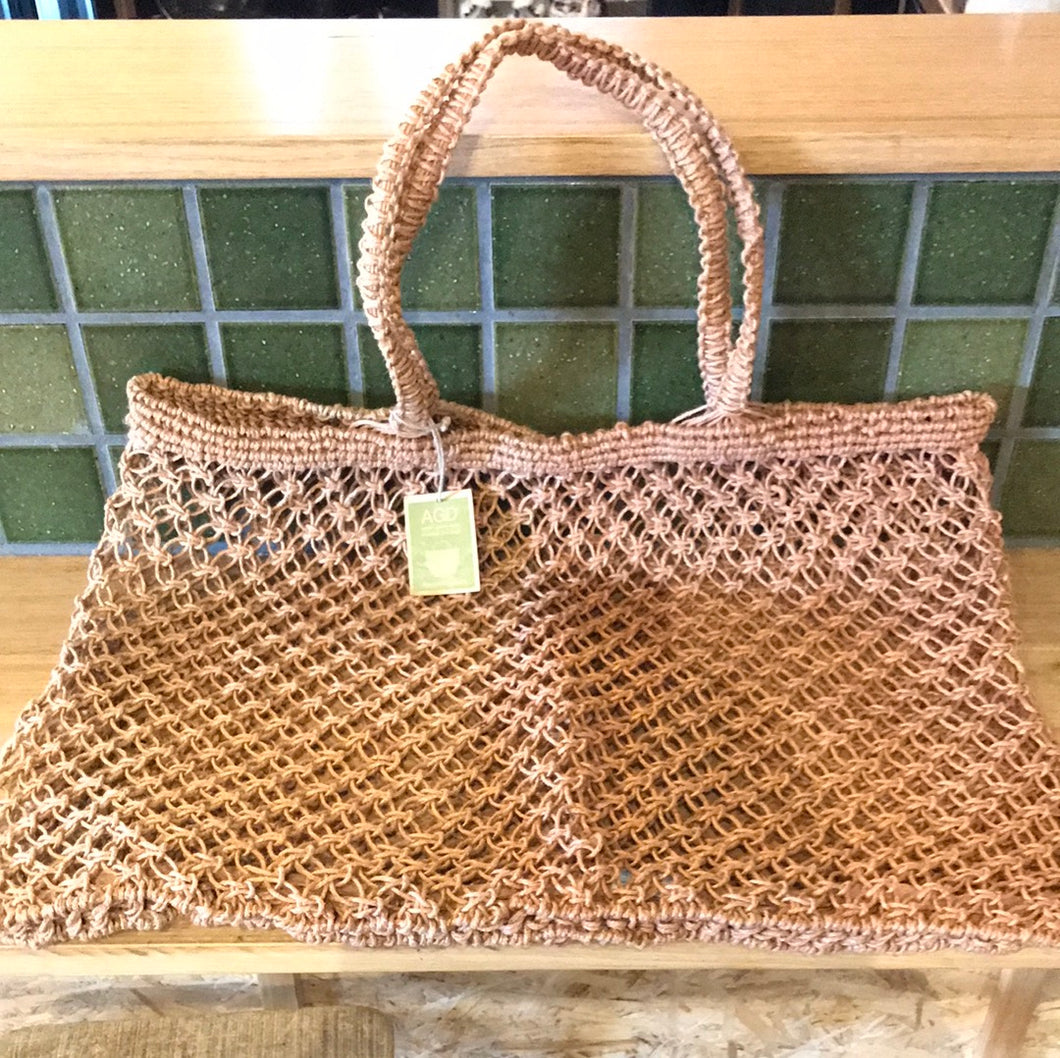 AGD Jute String Shopper Rust