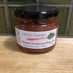 Lana's Garden Rhubarb Strawberry and Ginger Jam 300g