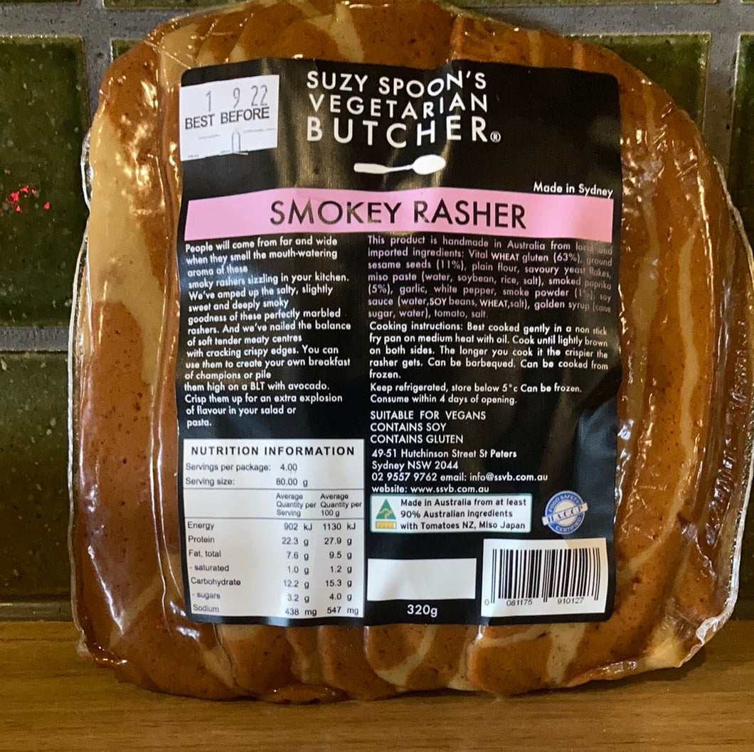 Suzy Spoon's Vegetarian Butcher Smokey Rasher 320g