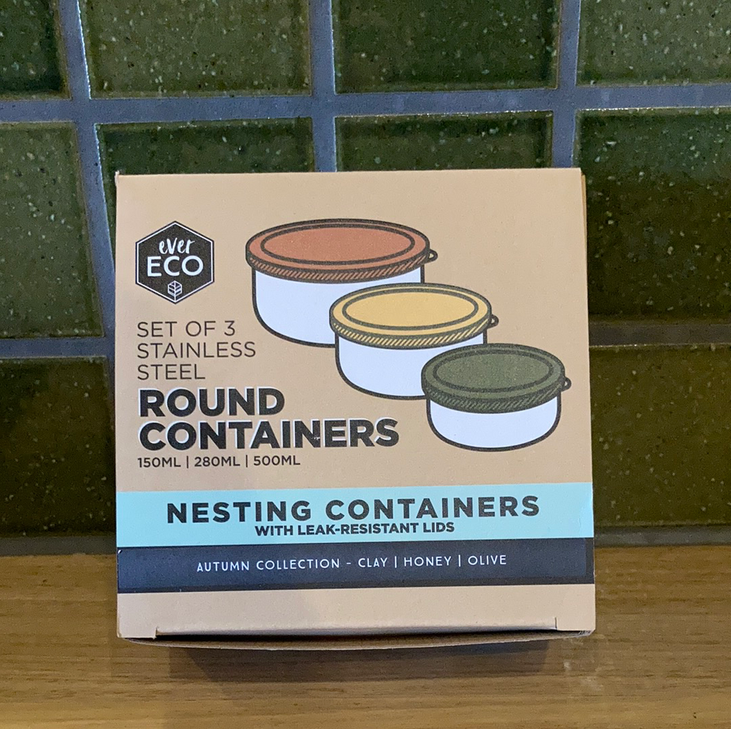 Ever Eco Round Containers Autumn Collection 3pk