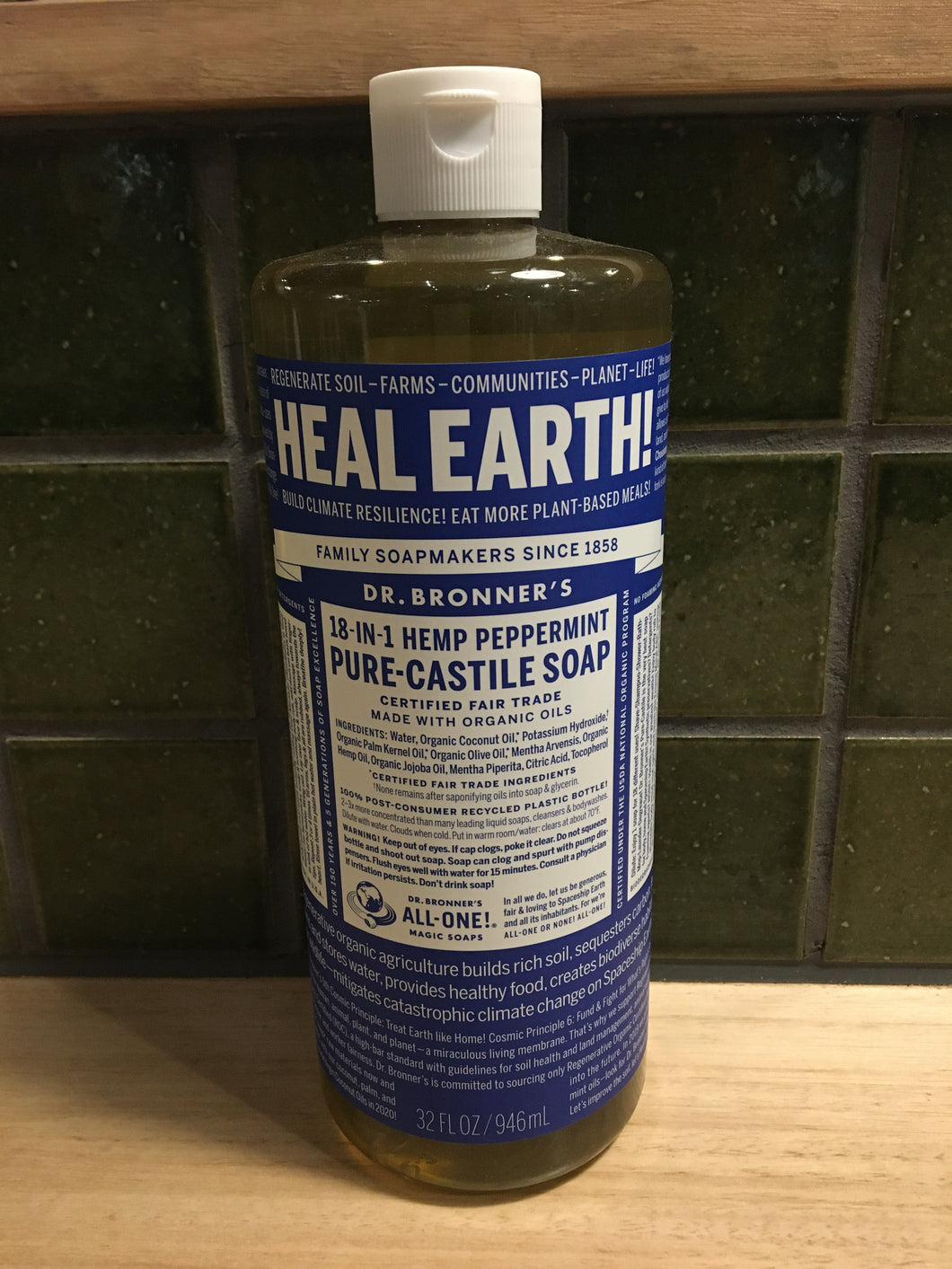 Dr Bronner's Pure-Castille Soap Hemp Peppermint 946ml
