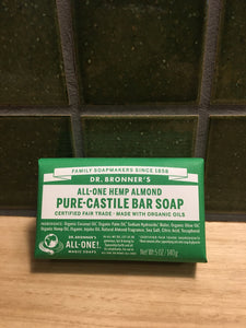 Dr Bronner's Pure-Castille Soap Bar Hemp Almond 140g