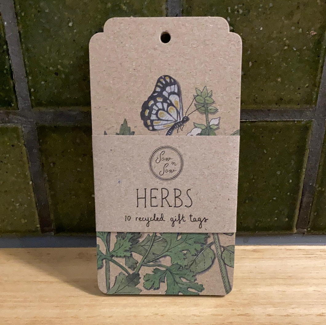 Sow N Seed Gift Tags Herbs 10pk