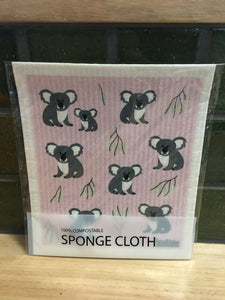 Retrokitchen 100% Compostable Sponge Cloth Koalas