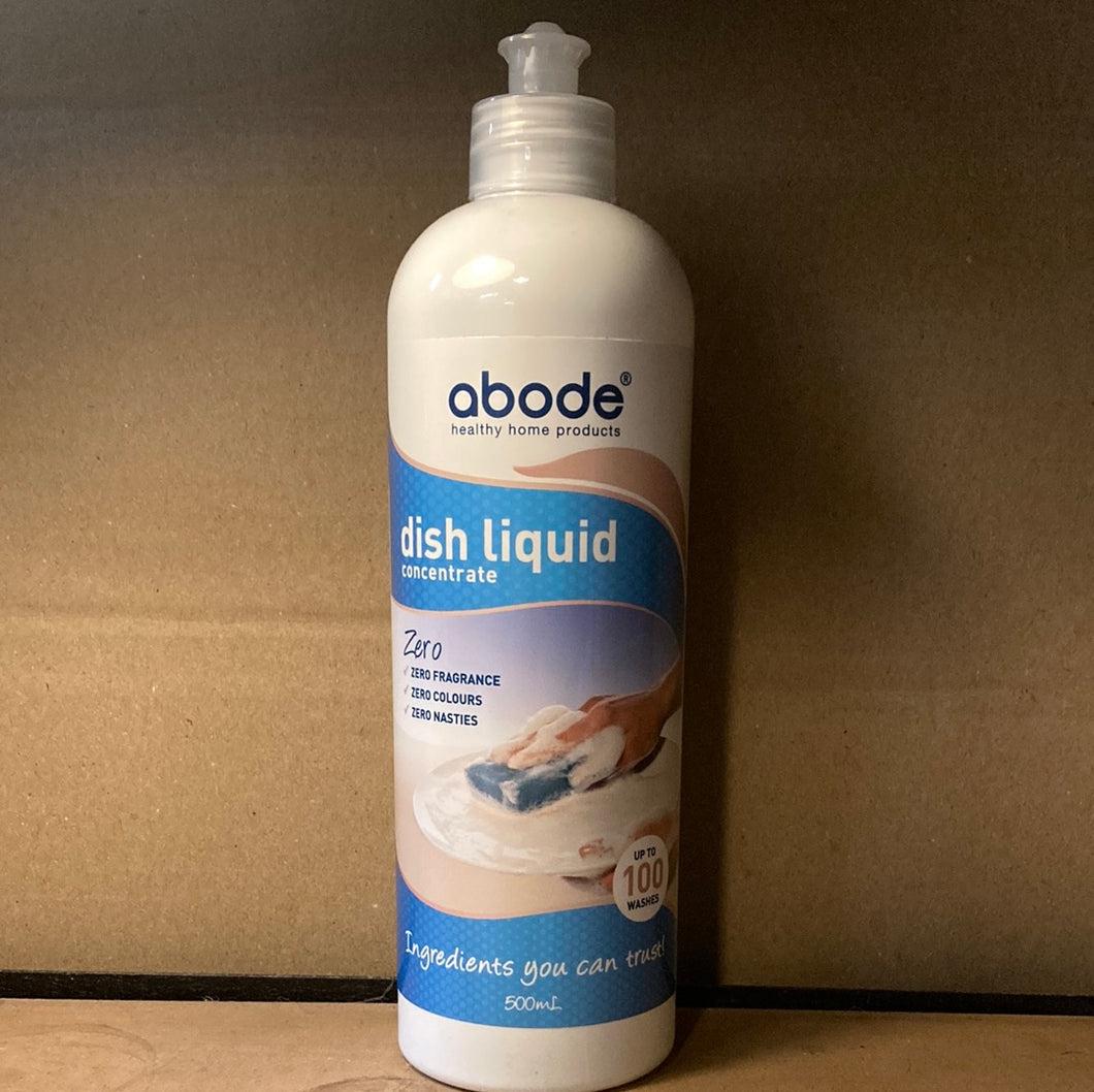 Abode Dish Liquid Zero Fragrance 500mL