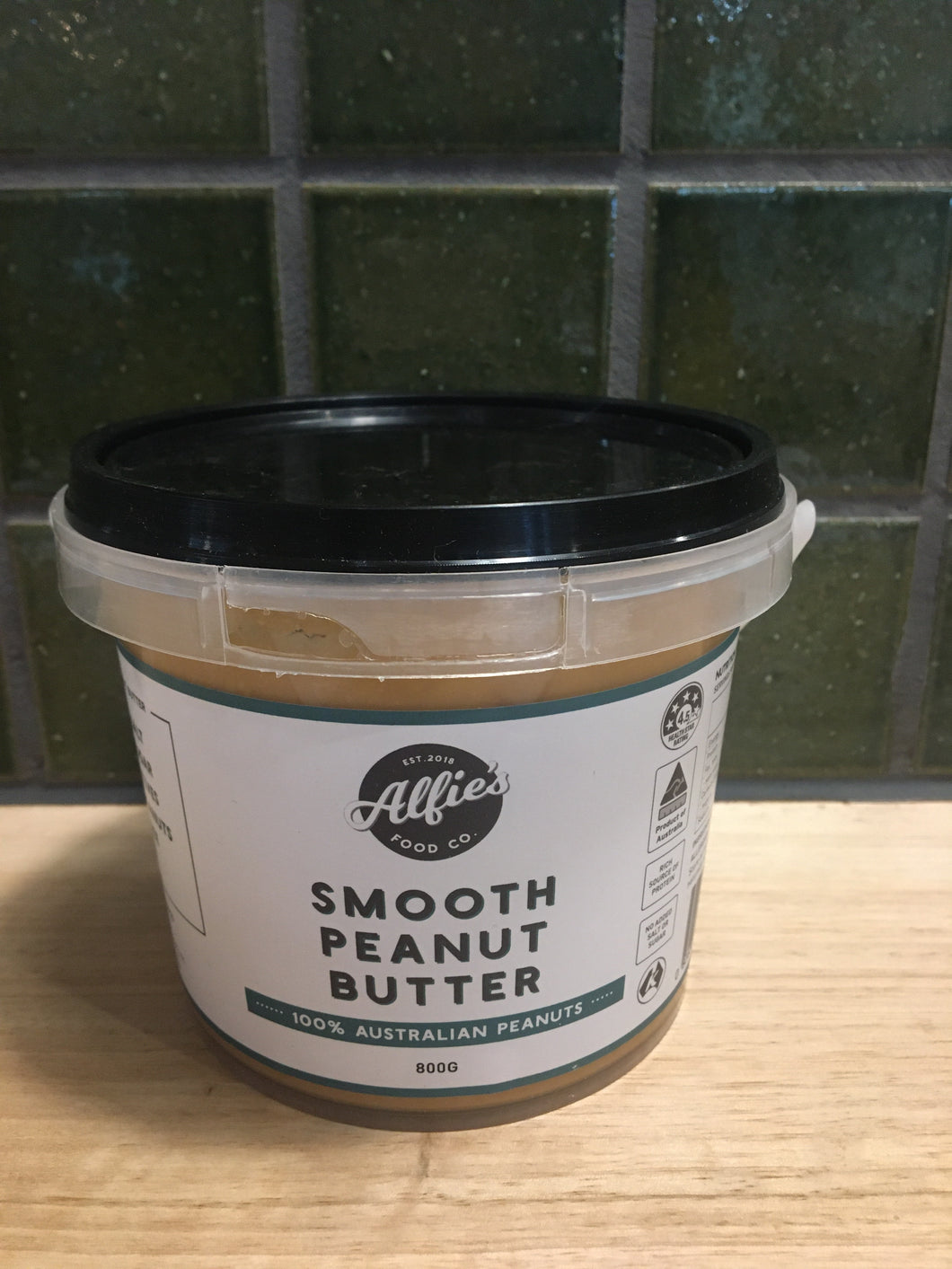 Alfie's Smooth Peanut Butter Tub 800g