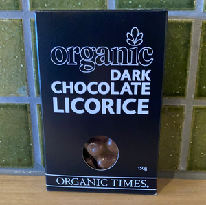 Organic Times Dark Chocolate Licorice 150g