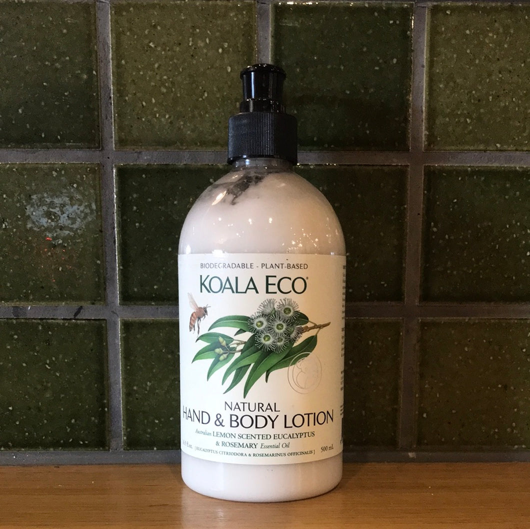 Koala Eco Hand and Body Lotion Lemon Scented Eucalyptus and Rosemary 500ml