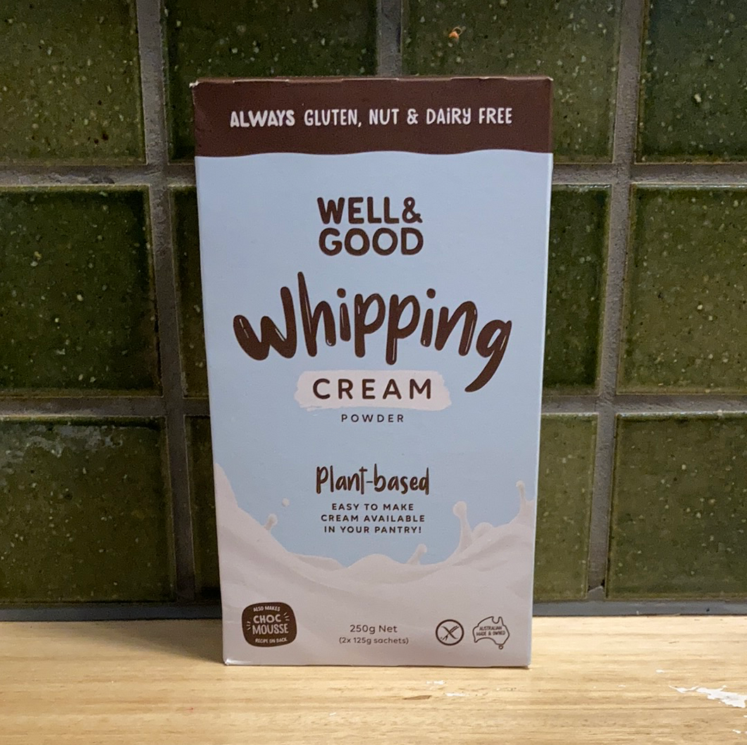 Well & Good Whipping Cream Plant Based 250g