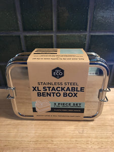 Ever Eco Stainless Steel 3 Piece XL Stackable Bento Box