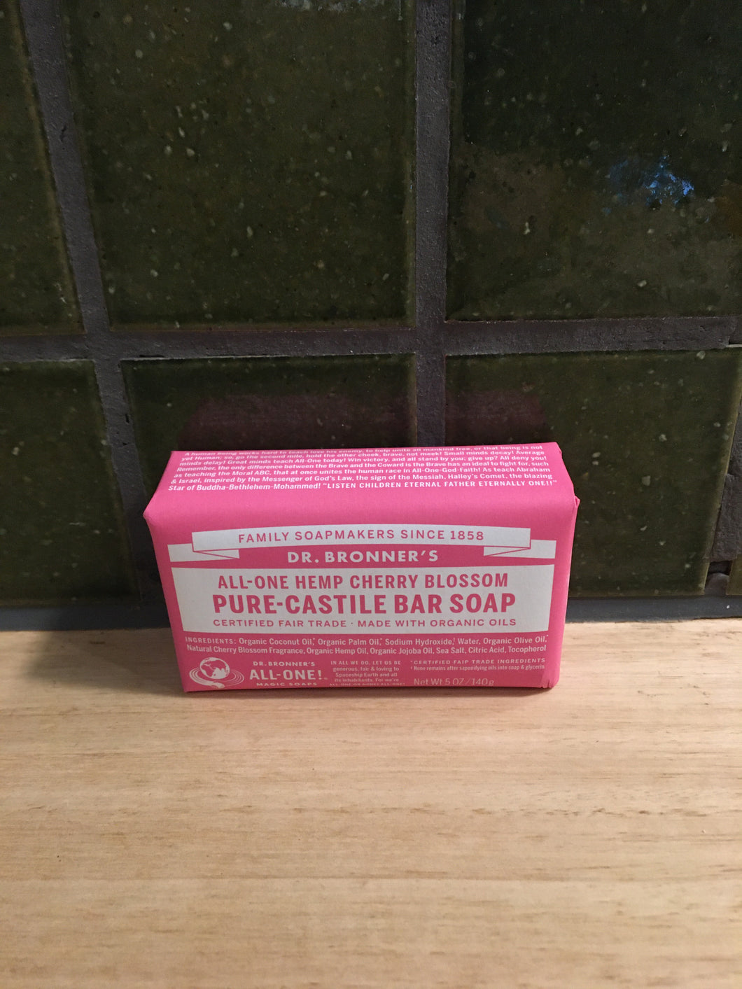 Dr Bronner's Pure-Castille Soap Bar Hemp Cherry Blossom 140g