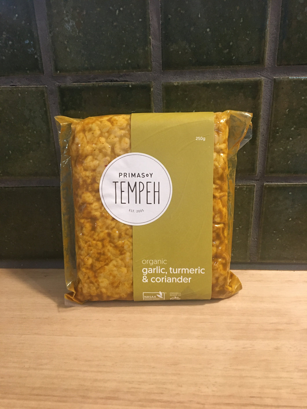 Primasoy Tempeh Garlic, Turmeric & Coriander 250g