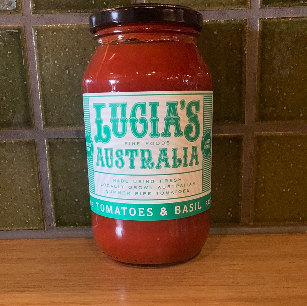 Lugia's Fine Foods Pasta Sauce Tomatoes and Basil 500g