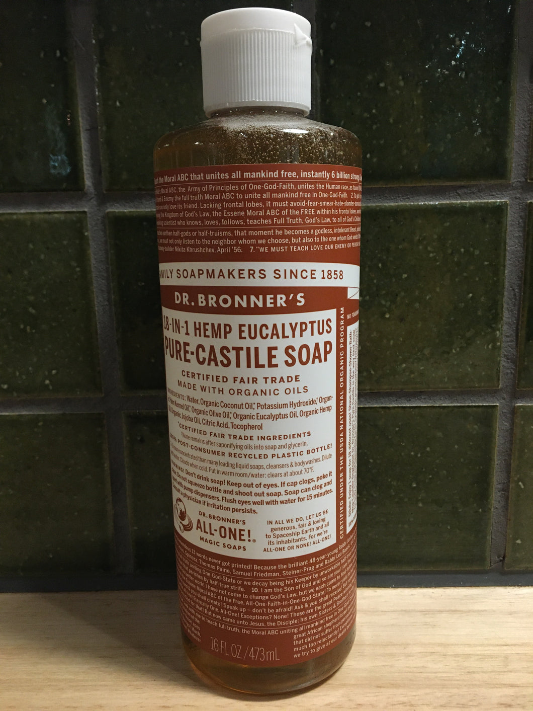 Dr Bronner's Pure Castille Soap Hemp Eucalyptus 473ml