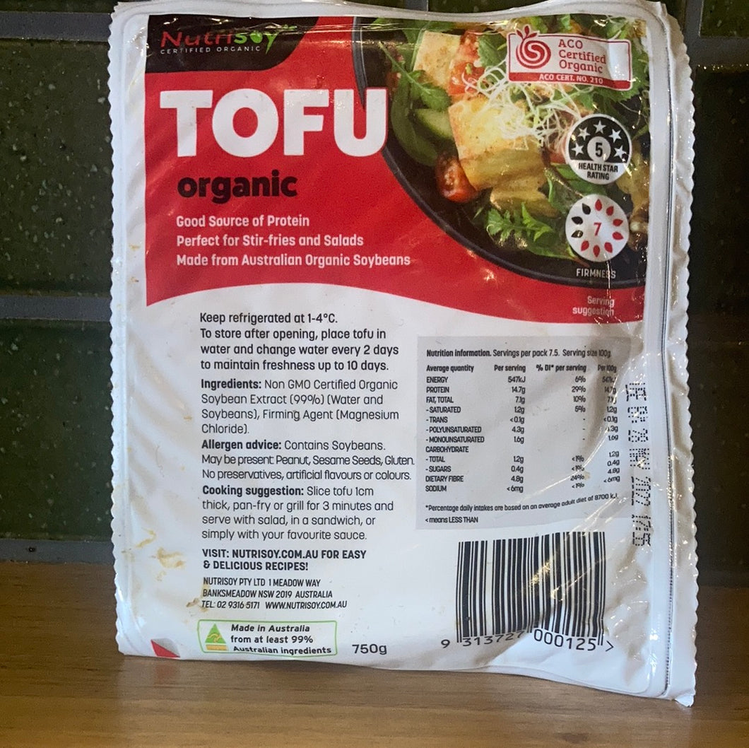 Nutrisoy Tofu Organic 750g