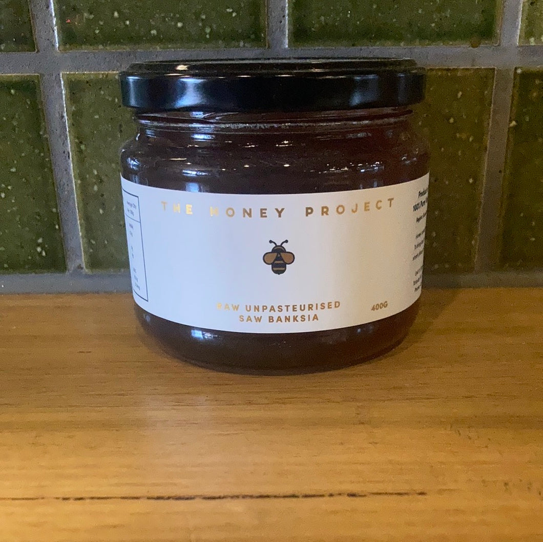 The Honey Project Saw Banksia Unpasteurised 400g