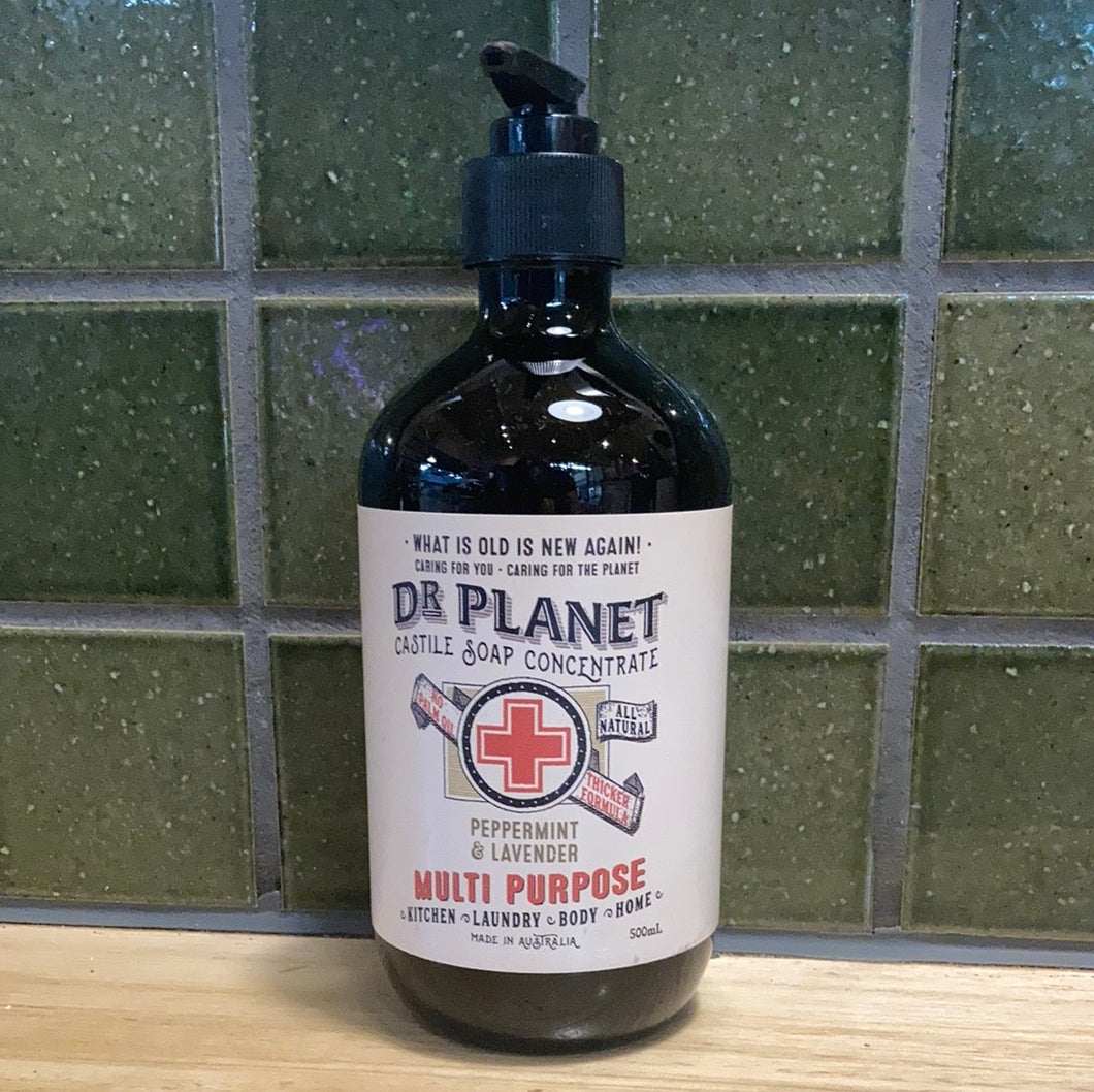 Dr Planet Castile Soap Concentrate Peppermint & Lavender 500g