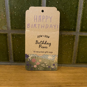 Sow N Seed Gift Tags Birthday Picnic 10pk